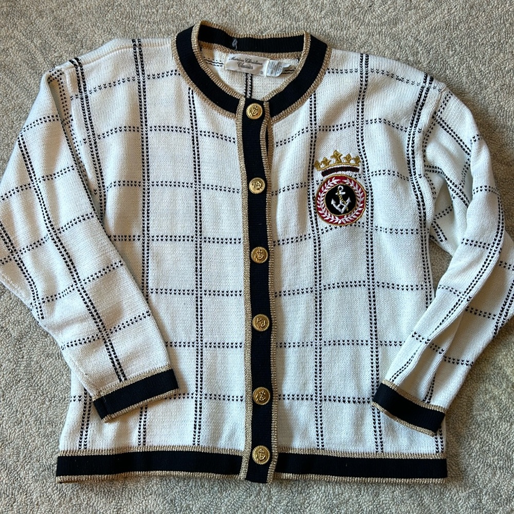 Vintage Prestige Woven Button Down Cardigan